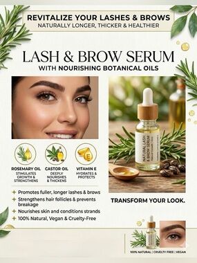 New Organic Eyebrow and Lash Growth Serum